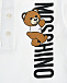 Футболка-поло с вертикальным лого, белая Moschino | Фото 3