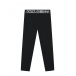 Черные леггинсы с лого на поясе Dolce&Gabbana | Фото 1