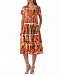 Оранжевое платье с цветочным принтом Vivetta | Фото 3