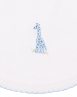 Слюнявчик с вышивкой &quot;жираф&quot; Lyda Baby Белый, арт. PM20-502B WHITE | Фото 2