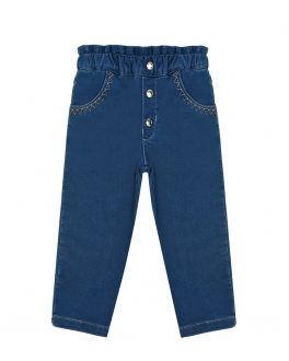 Синие джинсы с пуговицами Chloe Синий, арт. C04198 Z10 | Фото 1