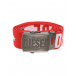Красный ремень с логотипом Diesel | Фото 1