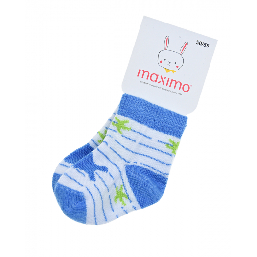 Голубые носки с принтом &quot;Кит&quot; MaxiMo | Фото 1