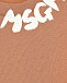 Коричневый свитшот с белым лого MSGM | Фото 3
