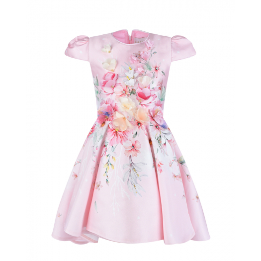 Розовое платье с асимметричной юбкой Eirene | Фото 1