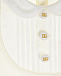 Комплект: комбинезон, слюнявчик и шапка, кремовый Dolce&Gabbana | Фото 6