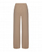 Вельветовые брюки с поясом на резинке, бежевые Panicale | Фото 5