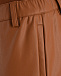 Коричневые брюки из эко-кожи для беременных Pietro Brunelli | Фото 7