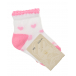 Белые носки с розовыми сердечками Story Loris | Фото 1