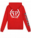 Красная спортивная куртка с логотипом на рукаве Philipp Plein | Фото 2