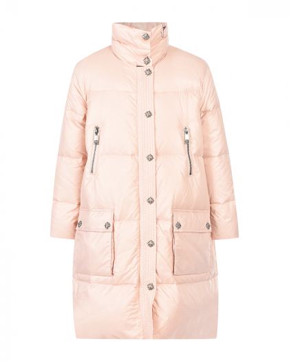 Розовое стеганое пальто  | Фото 1