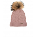 Розовая шапка с меховым помпоном Il Trenino | Фото 1