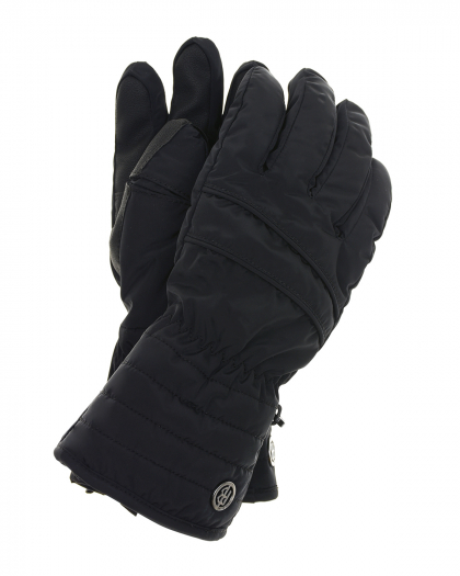 Черные непромокаемые перчатки с манжетом на молнии Poivre Blanc | Фото 1