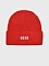 Шапка с белым лого, красная