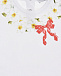 Белая футболка с цветочным принтом Monnalisa | Фото 3
