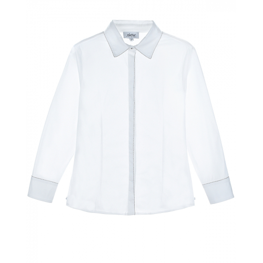 Белая рубашка с отделкой блестящей тесьмой Aletta | Фото 1
