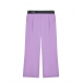 Фиолетовые брюки с поясом на резинке MSGM | Фото 1