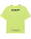 Двухцветная футболка с принтом STAFF  | Фото 2
