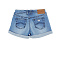 Джинсовые шорты с потертостями Emporio Armani | Фото 2