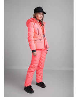 Розовая стеганая куртка с капюшоном Naumi Розовый, арт. 1821MP-0011-MI163 | Фото 2