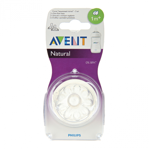 Соска Philips AVENT с 1 мес. 2 шт. серия Natural 652/27  | Фото 1