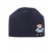 Синяя шапка с декором &quot;медвежонок&quot; La Perla | Фото 1