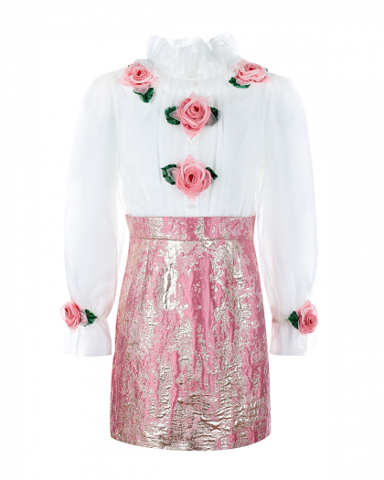 Платье с имитацией блузки с юбкой Dolce&Gabbana | Фото 1