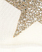 Кремовая шапка с золотистым принтом &quot;звезда&quot; Il Trenino | Фото 3