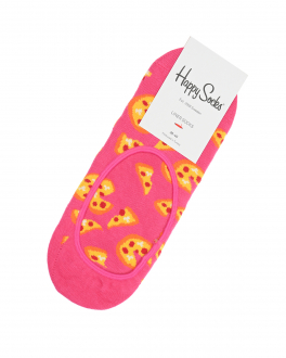 Следки цвета фуксии с принтом &quot;пицца&quot; Happy Socks Розовый, арт. PIZ06 4000 | Фото 1