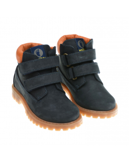 Кожаные ботинки с контрастным манжетом Walkey Синий, арт. Y1B4-40016-1155X555 | Фото 1