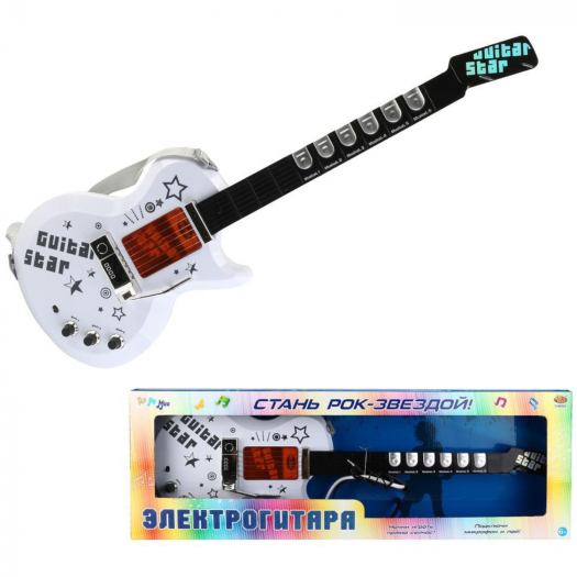 Гитара электрическая+микрофон, со звуковыми и световыми эффектами DoReMi | Фото 1