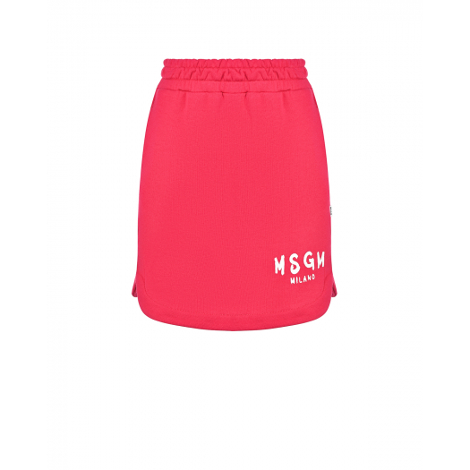 Трикотажная юбка цвета фуксии MSGM | Фото 1