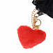 Стеганая сумка с брелоком в форме сердечка, 6х22х20 см Monnalisa | Фото 6
