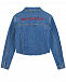 Синяя джинсовая куртка с логотипом  | Фото 3