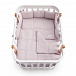 Комплект постельного белья (подушка, одеяло, простыня на резинке, бортики, лента) розовый Happy Baby | Фото 8
