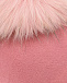 Розовая кепка с меховым помпоном Regina | Фото 3