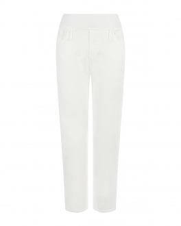 Белые джинсы длиной 7/8 Pietro Brunelli Белый, арт. JPOMUM DE0102 0000 | Фото 1