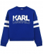 Синий свитшот с логотипом Karl Lagerfeld kids | Фото 1