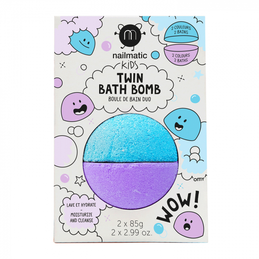 Бомбочка для ванны Twin bomb, Blue + Violet (голубой, фиолетовый), 2х85 г nailmatic | Фото 1