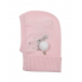 Розовая шапка-шлем с декором &quot;зайчик&quot; Il Trenino | Фото 1
