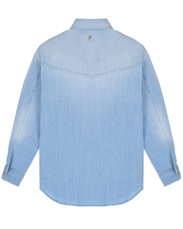 Синяя джинсовая рубашка Dondup Синий, арт. DFCA119C DS041 4015 | Фото 2
