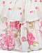 Белая юбка с принтом &quot;розы&quot; Monnalisa | Фото 4