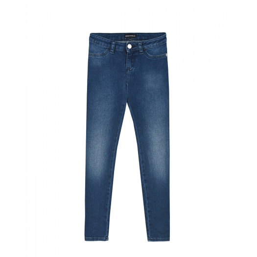Базовые джинсы голубого цвета Emporio Armani | Фото 1