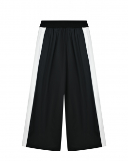 Черные брюки с широкими белыми лампасами Balmain Черный, арт. 6Q6290 P0102 930BC | Фото 1