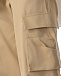 Бежевые брюки с карманами-карго Flashin | Фото 8