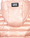 Розовое пальто-пуховик с капюшоном Burberry | Фото 4