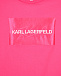 Футболка цвета фуксии с логотипом Karl Lagerfeld kids | Фото 3