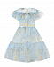 Голубое платье с оборками Monnalisa | Фото 2