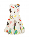 Трикотажное платье с принтом &quot;собаки&quot; Dolce&Gabbana | Фото 1