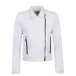 Белая куртка из эко-кожи с логотипом Karl Lagerfeld kids | Фото 1